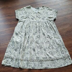 Gudrun Sjoden Rose Floral Cottagecore Prairie 100% Cotton Dress Size XL
